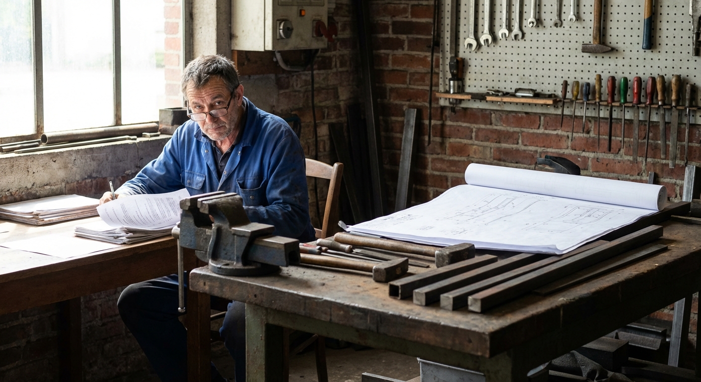 Serrurier-métallier consultant son attestation décennale