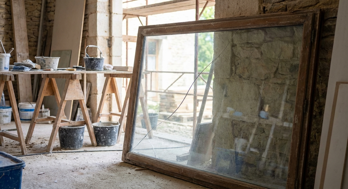 Bris thermique sur vitrage isolant en façade