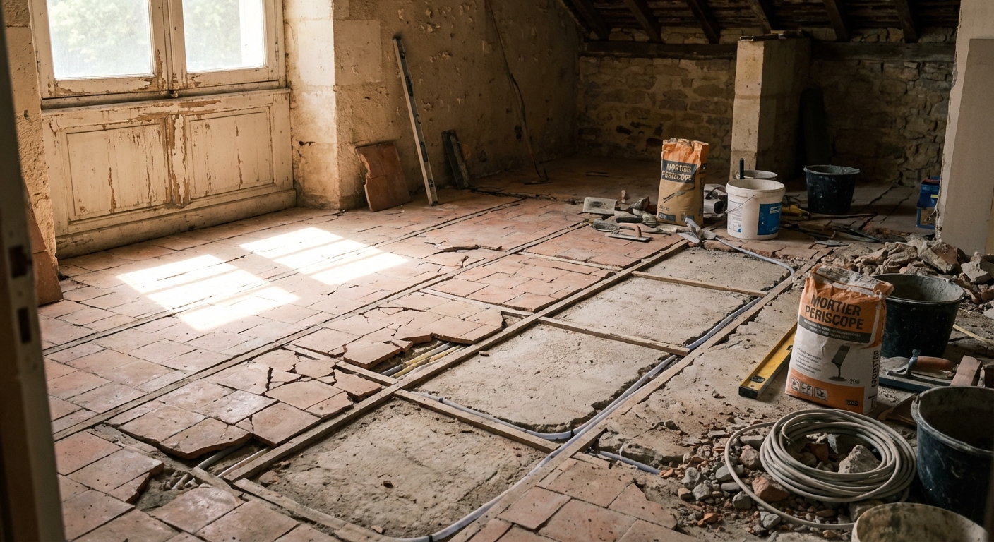 Fuite sur plancher chauffant sous responsabilité de l'entreprise générale