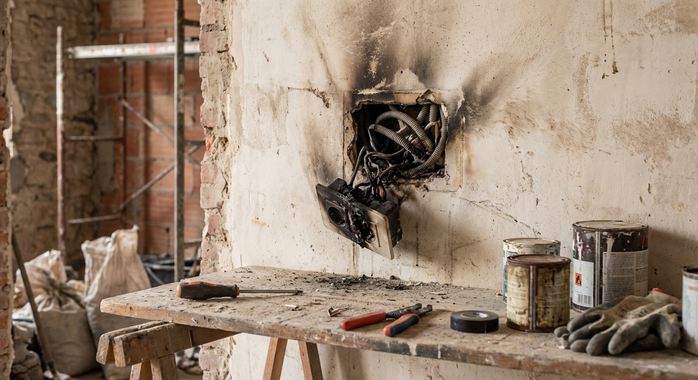 Dommages structurels causés par un défaut électrique