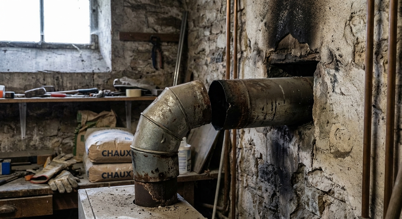 Défaut de raccordement sur une chaudière gaz