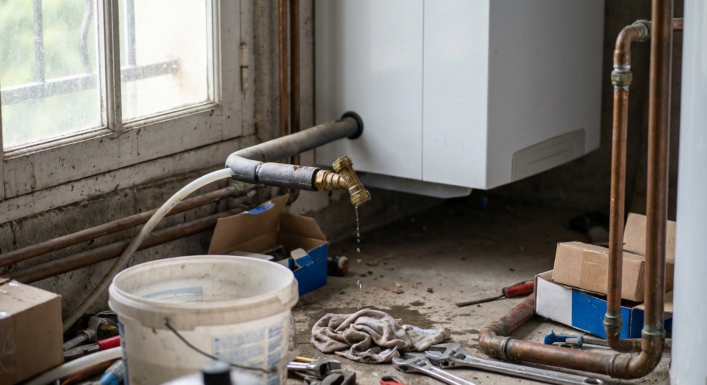 Fuite sur raccordement hydraulique d'une pompe à chaleur