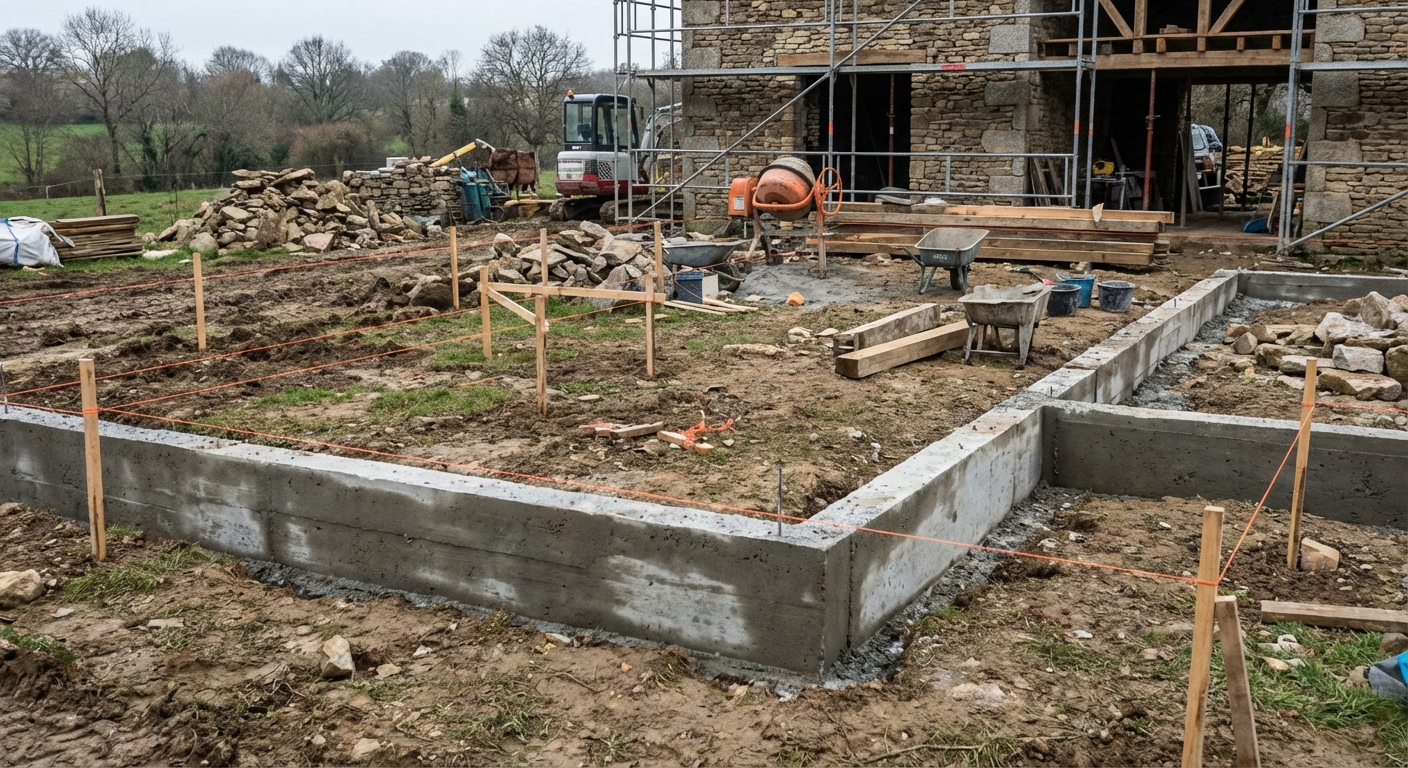 Bâtiment mal implanté suite à une erreur de géomètre