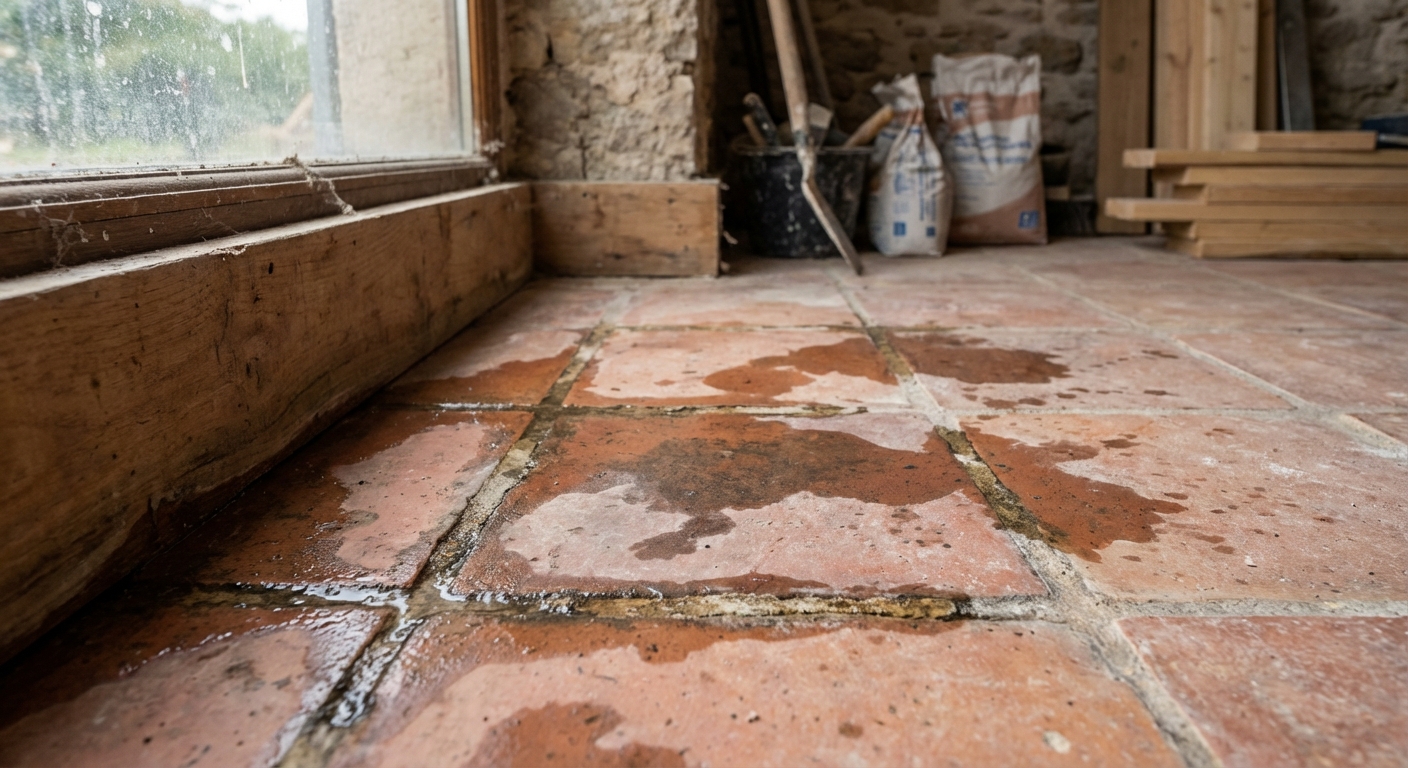 Infiltrations par défaut d'étanchéité sous revêtement de sol