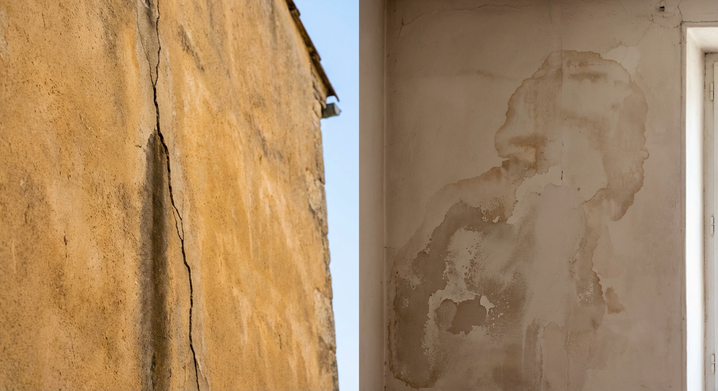 Infiltrations par fissures de façade