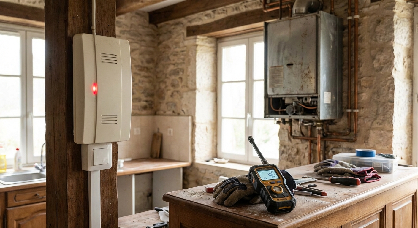 Conduit de fumée défectueux causant un risque d'intoxication CO