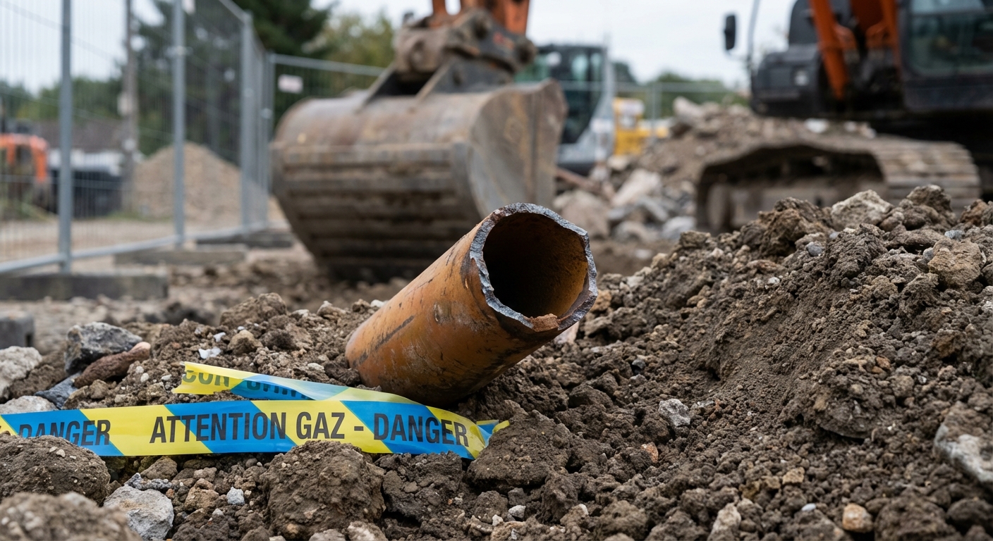 Dommages aux réseaux enterrés pendant démolition